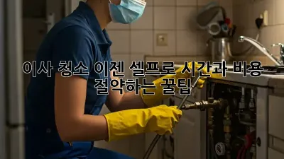 이사 청소, 이젠 셀프로! 시간과 비용 절약하는 꿀팁
